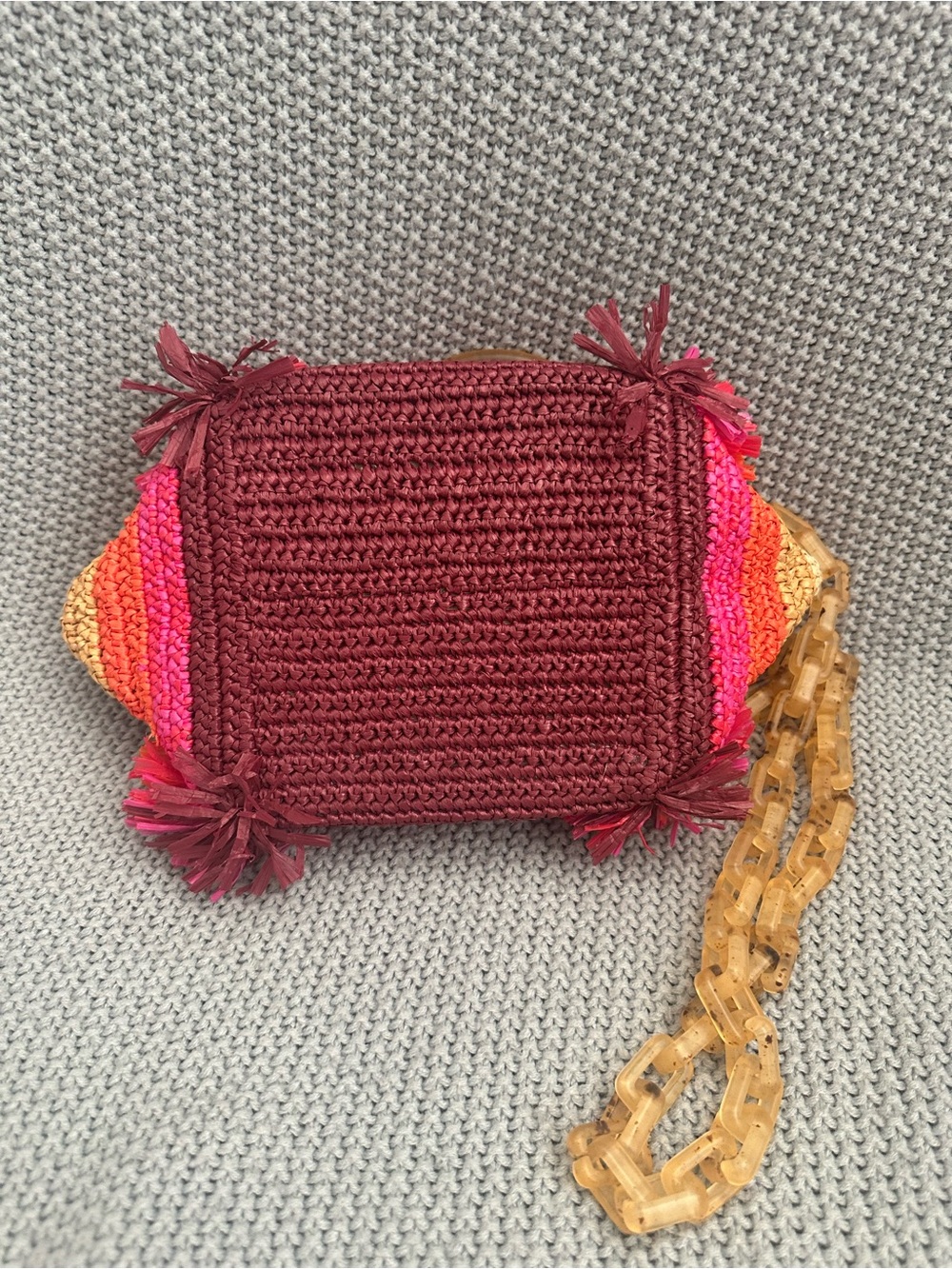 Carolina Santo Domingo Corallina Ombré Woven Bag - Picture 8 of 13